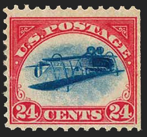 Inverted Jenny — Position 80 (Scott C3a)