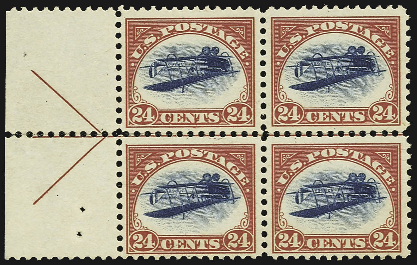 Inverted Jenny — Position 41-42/51-52 (Scott C3a)