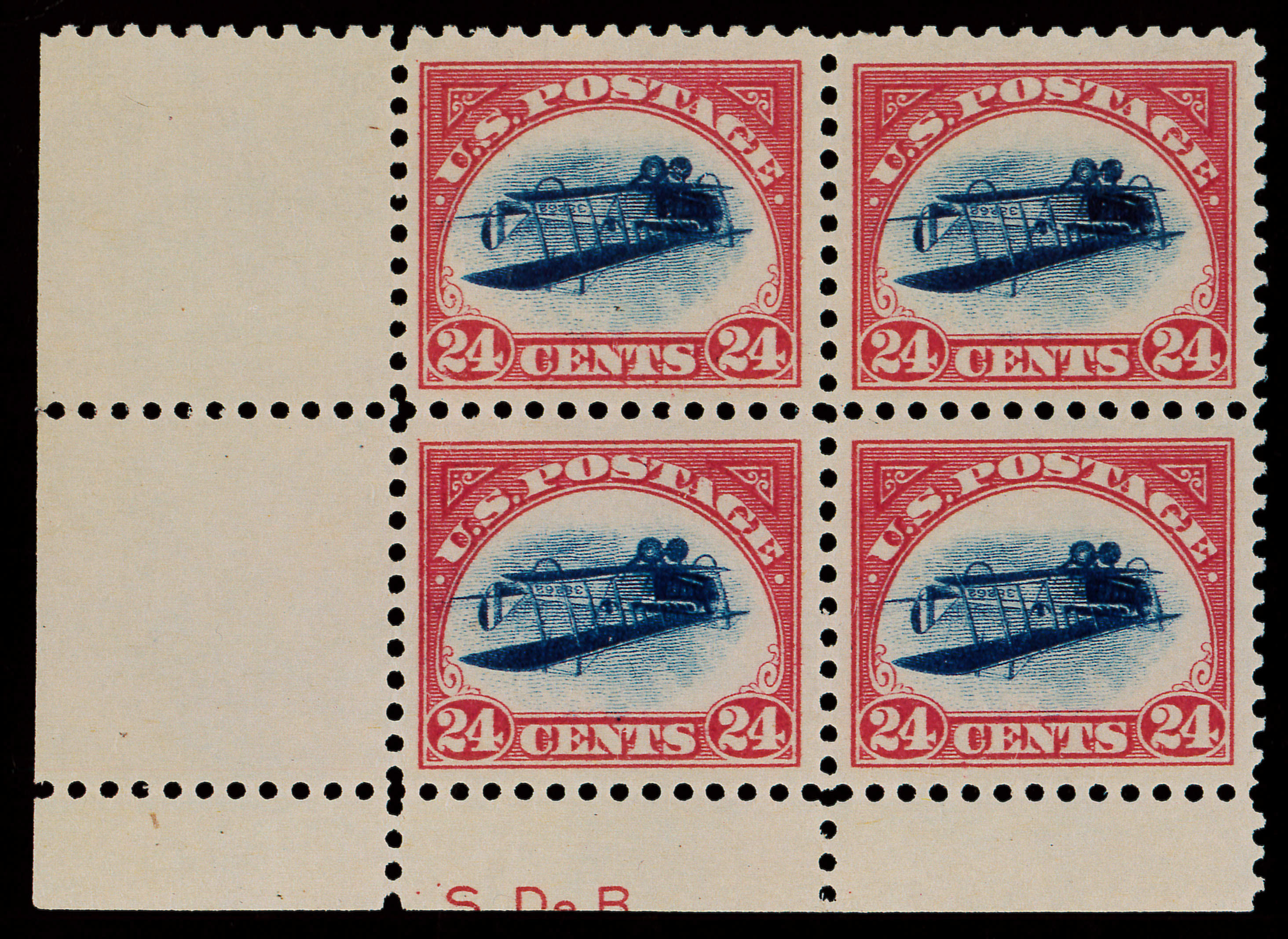 Inverted Jenny — Position 81-82/91-92 (Scott C3a)