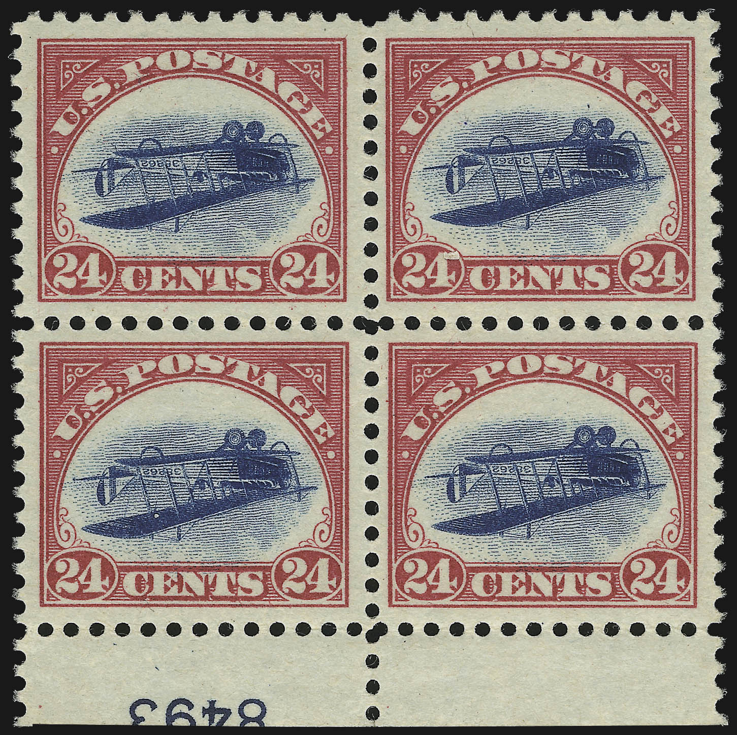 Inverted Jenny — Position 87-88/97-98 (Scott C3a)